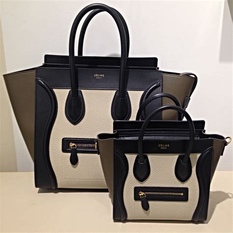 celine mini luggage vs trapeze|Celine bag tote review.